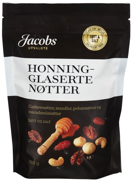 Honningglaserte Nøttemix 180g Jacobs Utvalgte