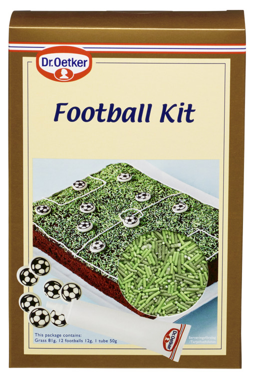 Bilde av Decor Kit Fotball m/Gresstrøssel 160g Dr.Oetker