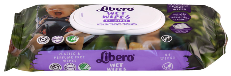 Libero Våtserviett 64stk
