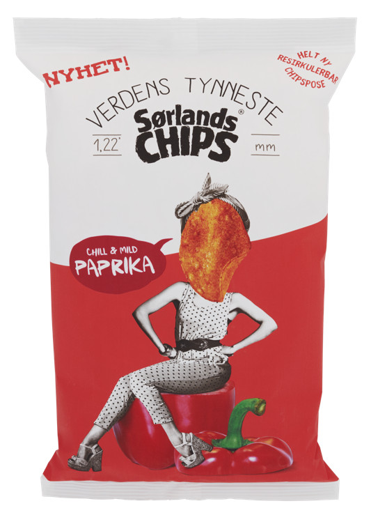 Sørlandschips Chill&Mild Paprika 250g