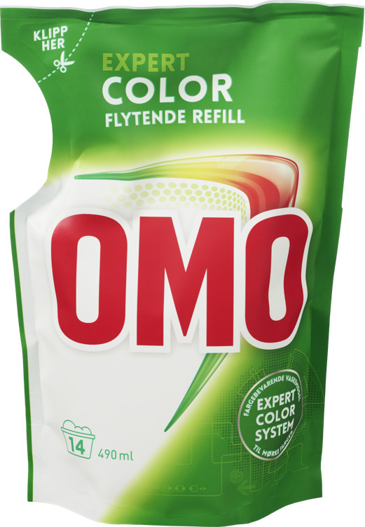 Omo Color Flytende 490ml Refill