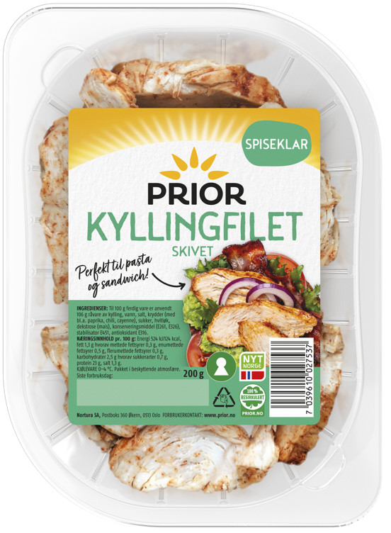 Kyllingfilet Skivet/Stekt 200g Prior