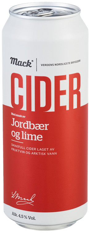 Mack Cider Jordbær&Lime 0,5l boks