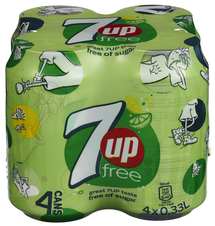 7up Free 0,33lx4 boks