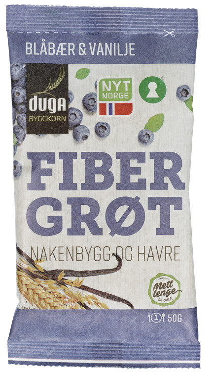 Fibergrøt Blåbær&Vanilje 50g Duga