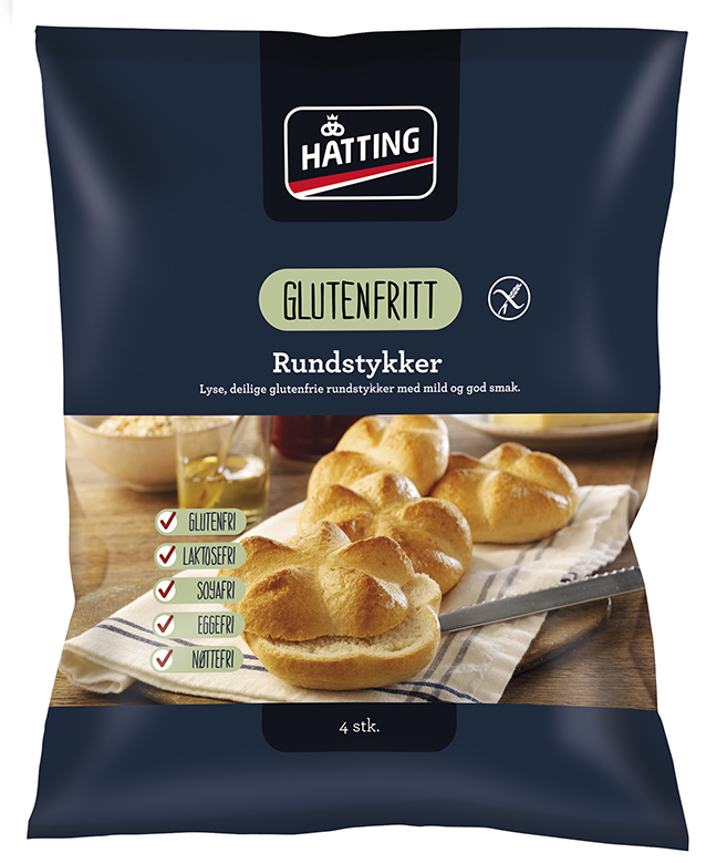 Rundstykker Fine glutenfri 4stk 260g Hatting