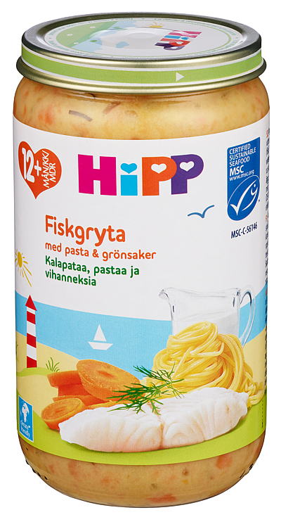 Fiskegryte Pasta&Grønnsaker 12mnd 250g Hipp