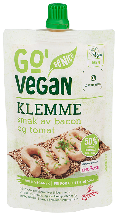 Go'Vegan Klemmeost Smak Av Bacon 165g