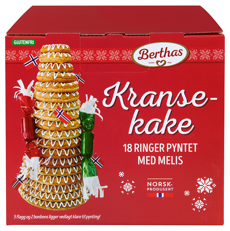 Kransekake 18 Ringer 850g Berthas