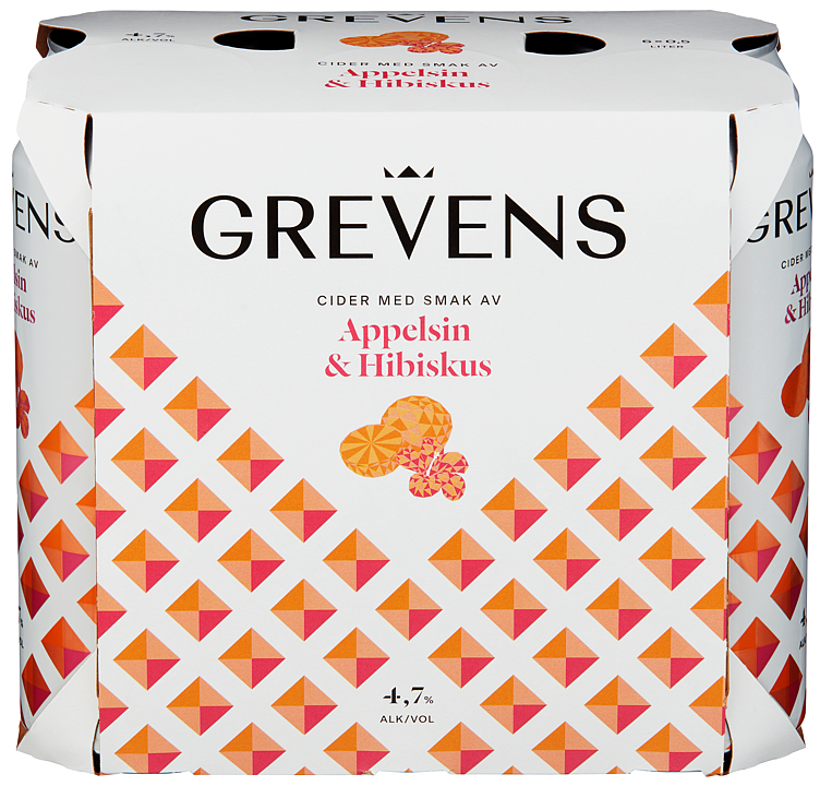 Grevens Cider Appelsin/Hibiscus 0,5lx6 boks