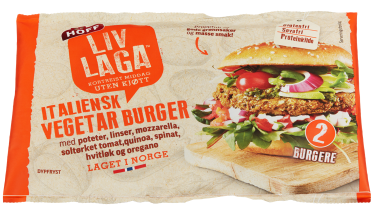 Vegetarburger Italiensk Liv Laga 250g Hoff