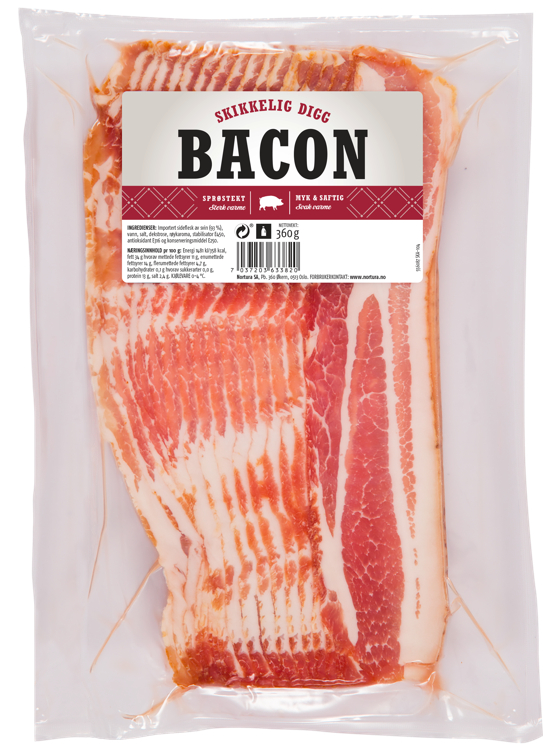 Bacon skivet 360g Nortura