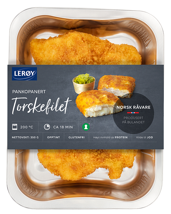 Torskefilet Pankopanert 350g Lerøy