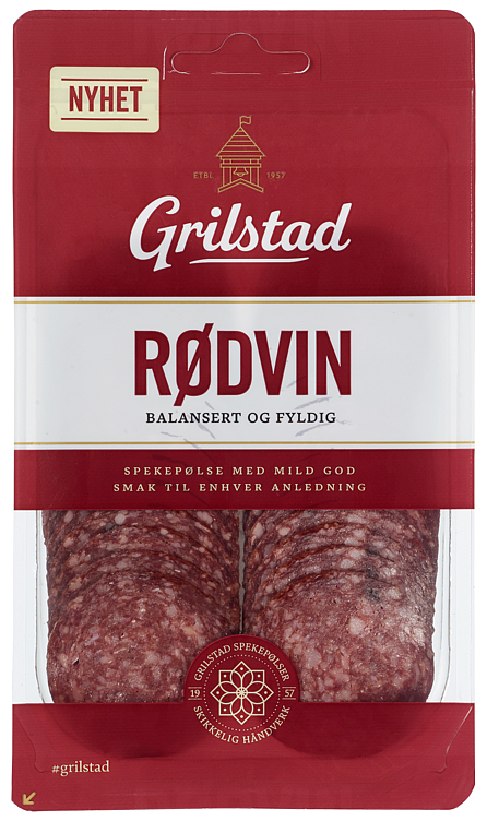 Rødvinspølse 80g Grilstad