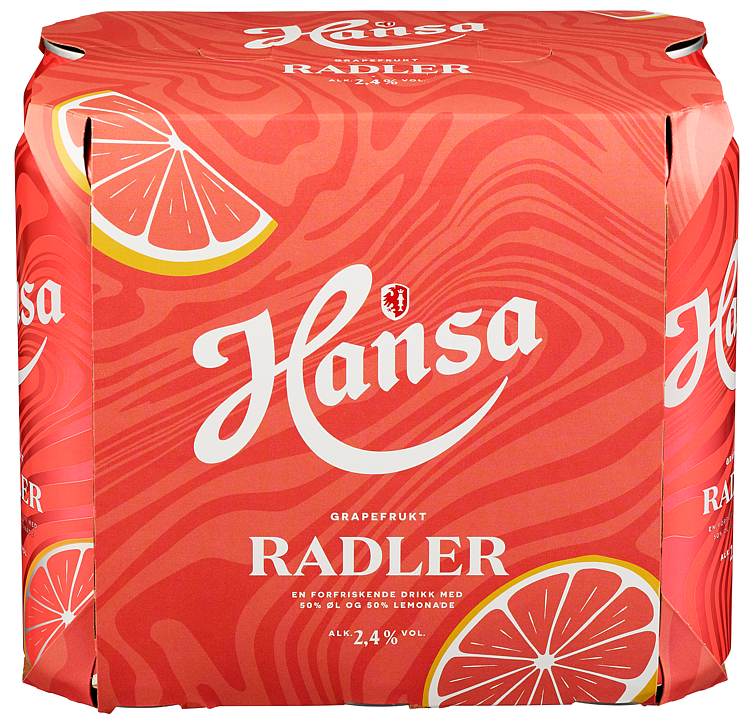 Hansa Radler Grapefrukt 0,5lx6 boks Kassalapp®
