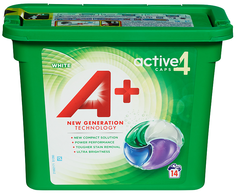 A+ Active 4 White Pods 14stk