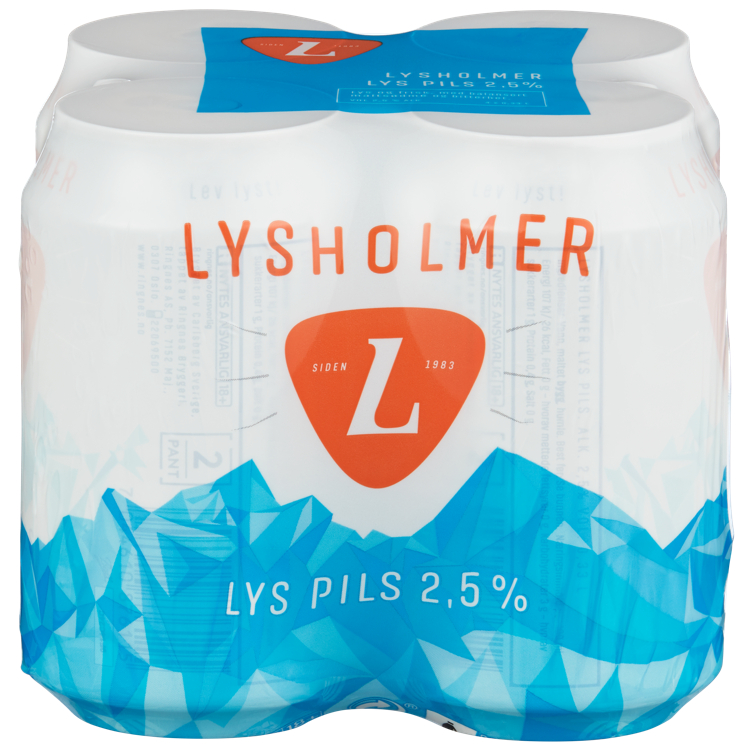 Lysholmer Lys Pils Lettøl 0,33lx4 boks