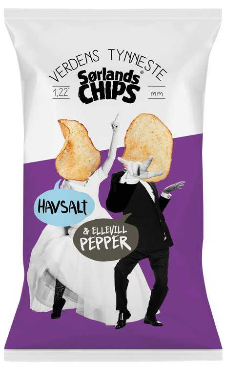 Sørlandschips Verdens Tynneste Salt&Pepper 250g