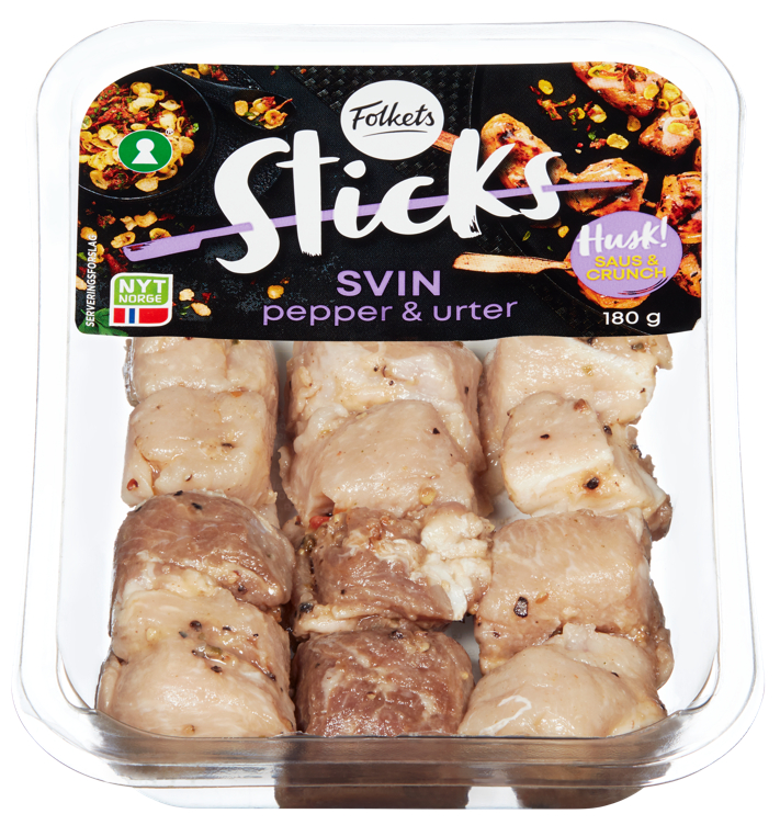 Svin Sticks Pepper 180g Folkets