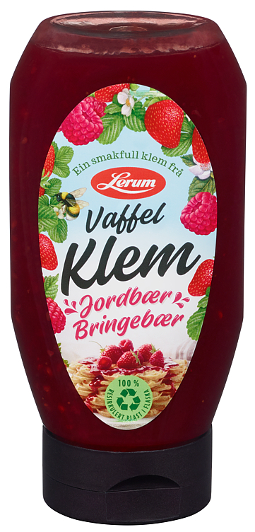 Jordbær/Bringebær Klem 400g Lerum