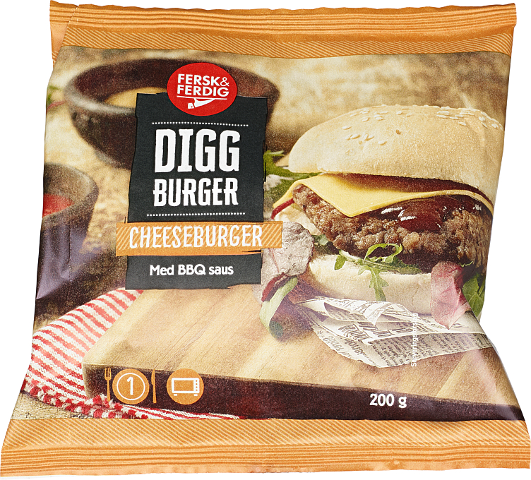 Cheeseburger M Bbqsaus 200g Fersk&Ferdig