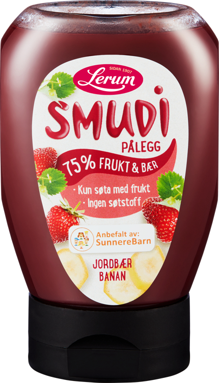 Smudi Pålegg Jordbær/Banan/Eple 265g Lerum