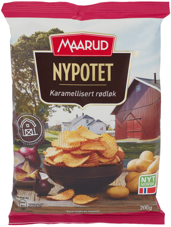 Potetgull Nypotet Rødløk 200g Maarud