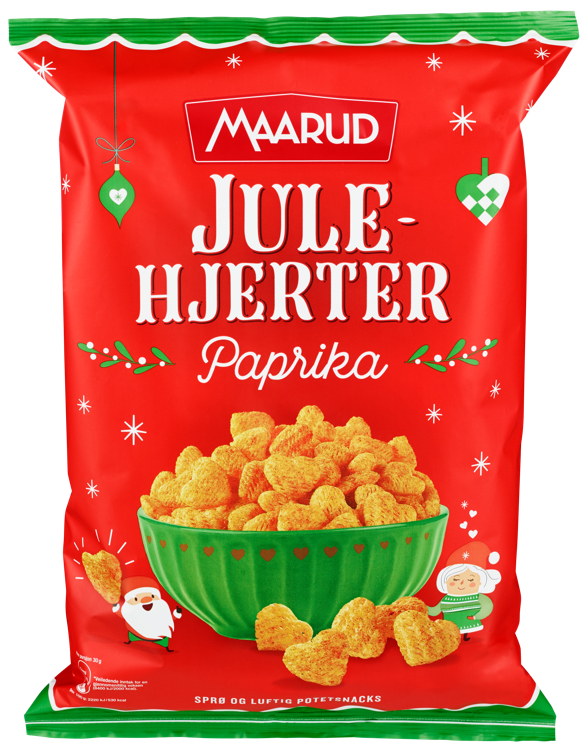 Julehjerter Paprika 120g Maarud