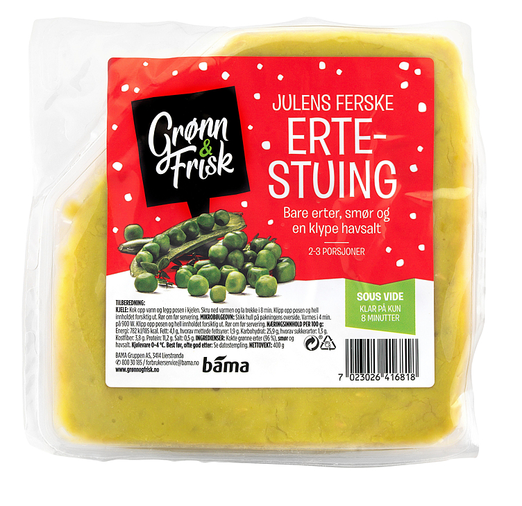 Ertestuing 400g Grønn&Frisk