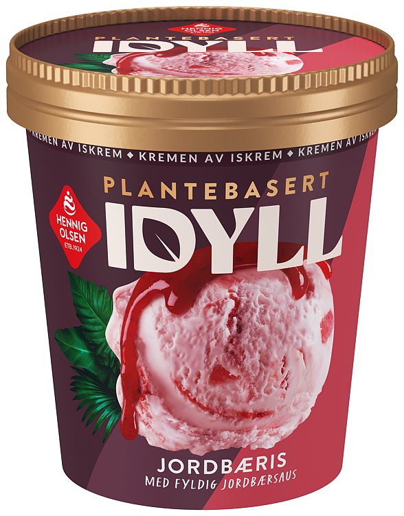 Idyll Is Jordbær Plantebasert 500ml Hennig Olsen