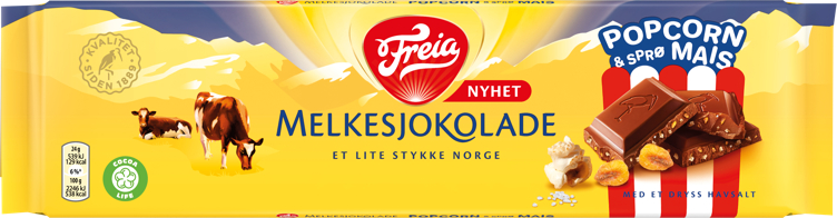 Melkesjokolade Popcorn Mais&Havs 190g Freia