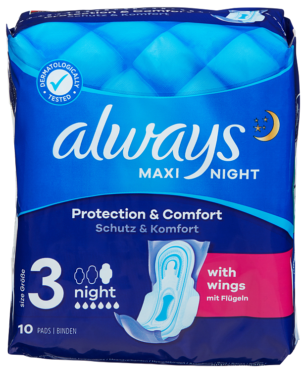 Always Maxi Nr 3 Night+ 10stk
