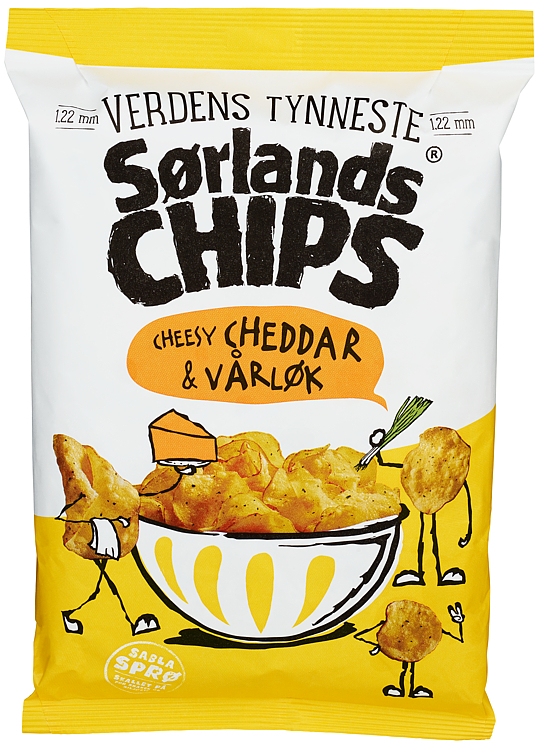 Sørlandschips Cheddar 240g Verdens Tynneste