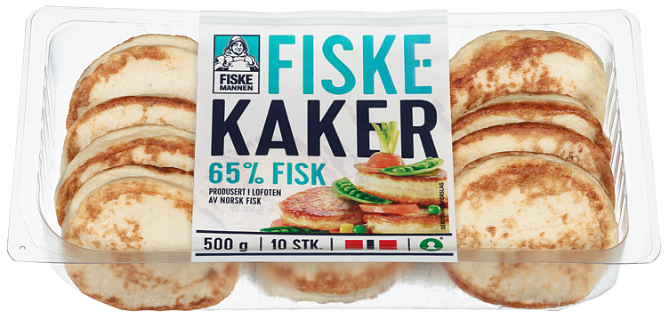 Fiskekaker 65% 500g Fiskemannen