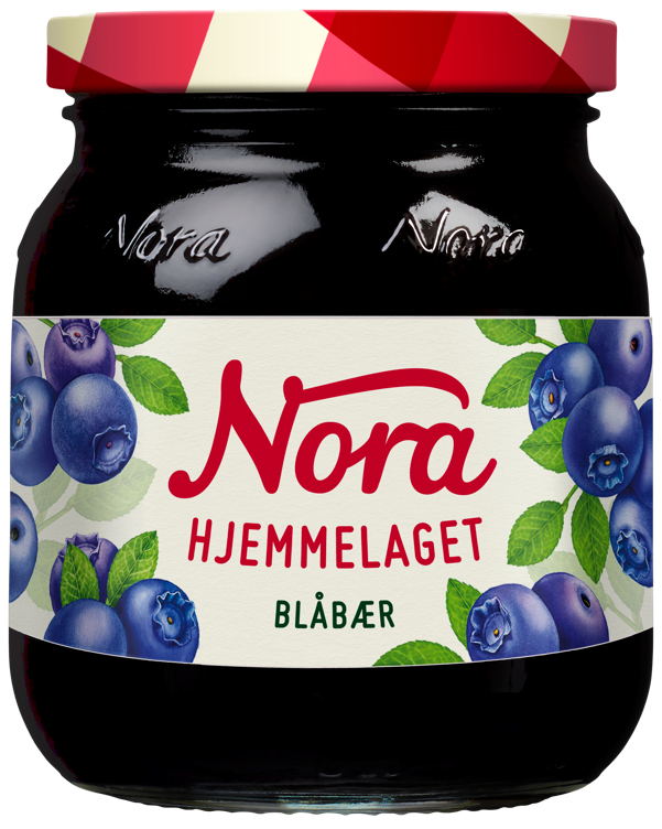 Blåbærsyltetøy Hjemmelaget 400g Nora