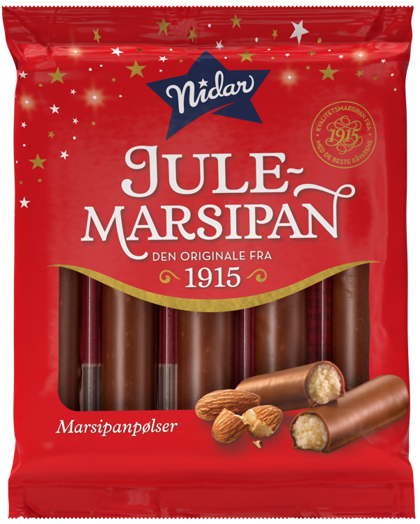 Marsipanpølser 5stk 110g Nidar