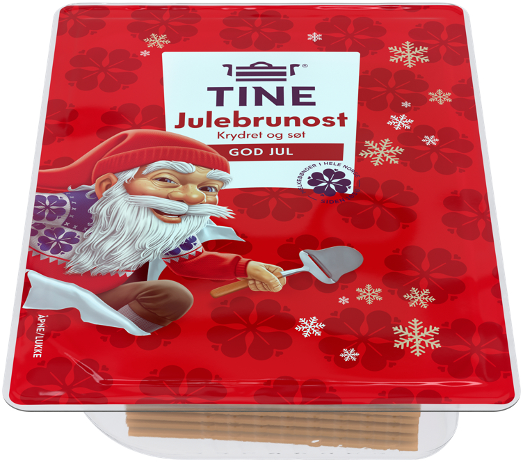 Julebrunost skivet 130g Tine