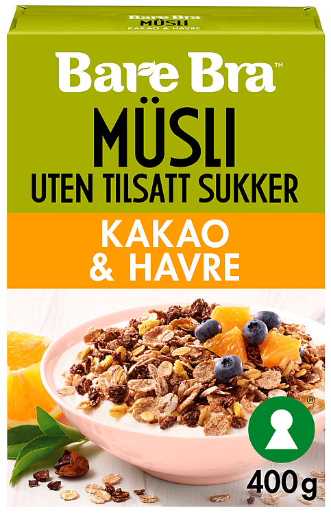 Granola Hasselnøtt&Kokos 450g Bare Bra - Kassalapp®