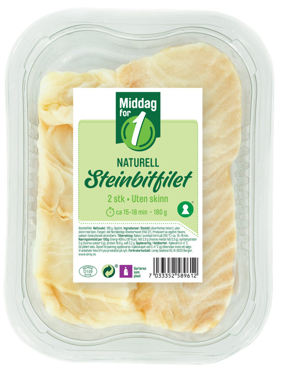 Steinbit Porsjoner 2x90g Billig Middag