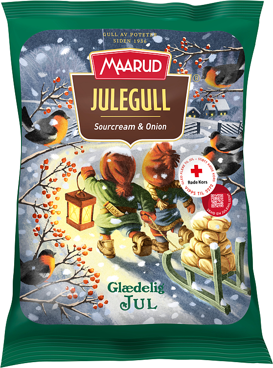 Julegull Rifla Sourcream&Onion 250g Maarud