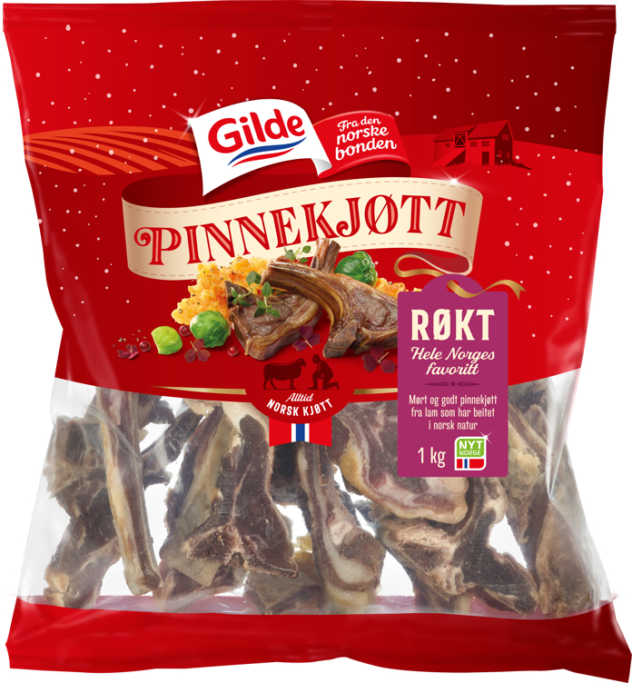 Pinnekjøtt Lam Røkt Kappet 1kg Gilde