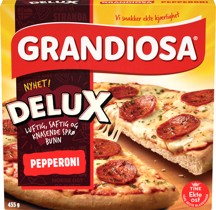 Grandiosa Pizza Delux Pepperoni 455g 🧾Kassalapp