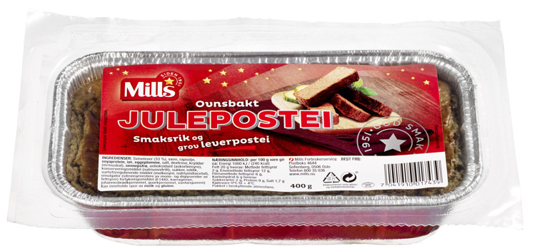 Julepostei Ovnsbakt 400g Mills