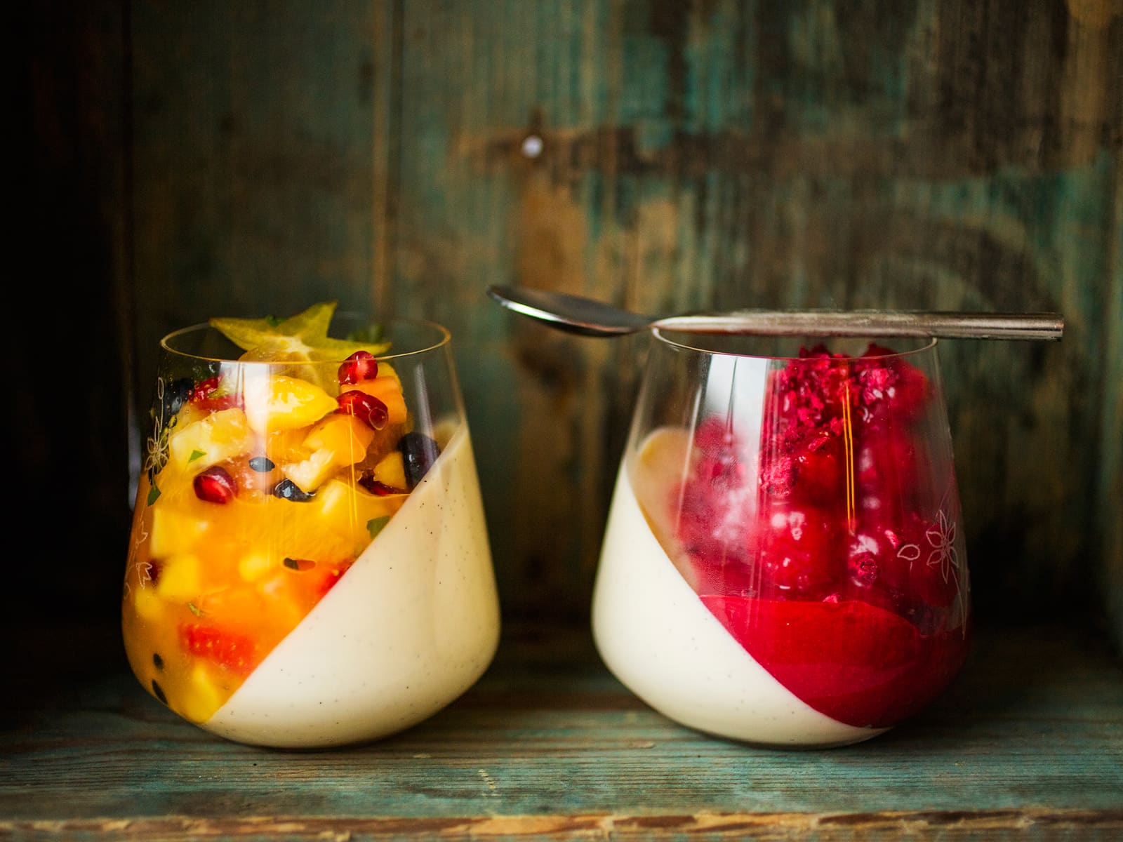 panna cotta pasjonsfrukt oppskrift