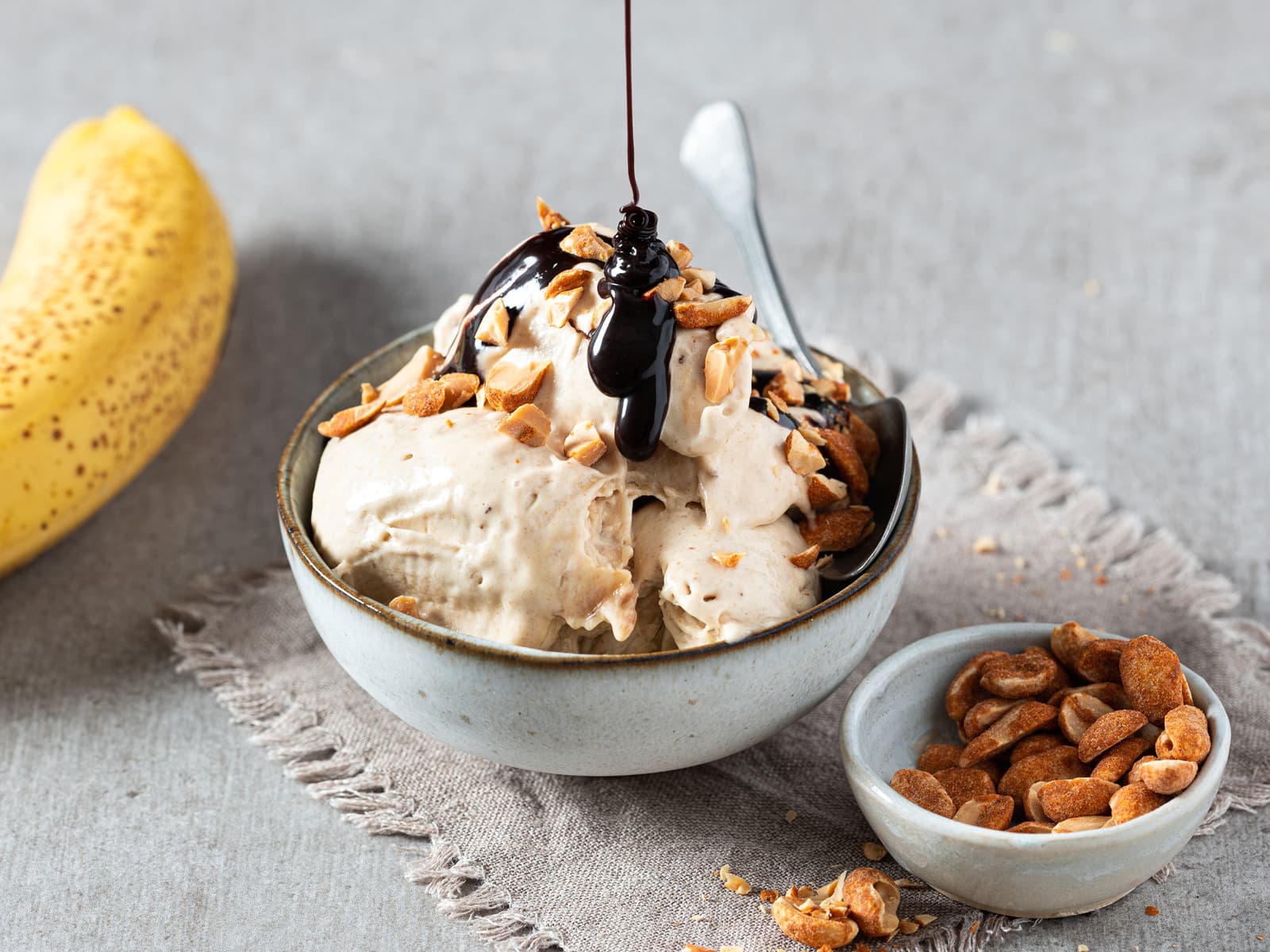 Nice cream med banan og peanøttsmør