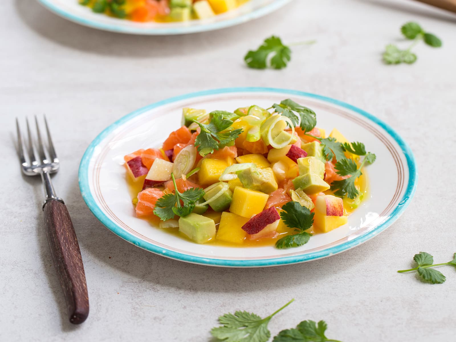 Ceviche med laks og mango