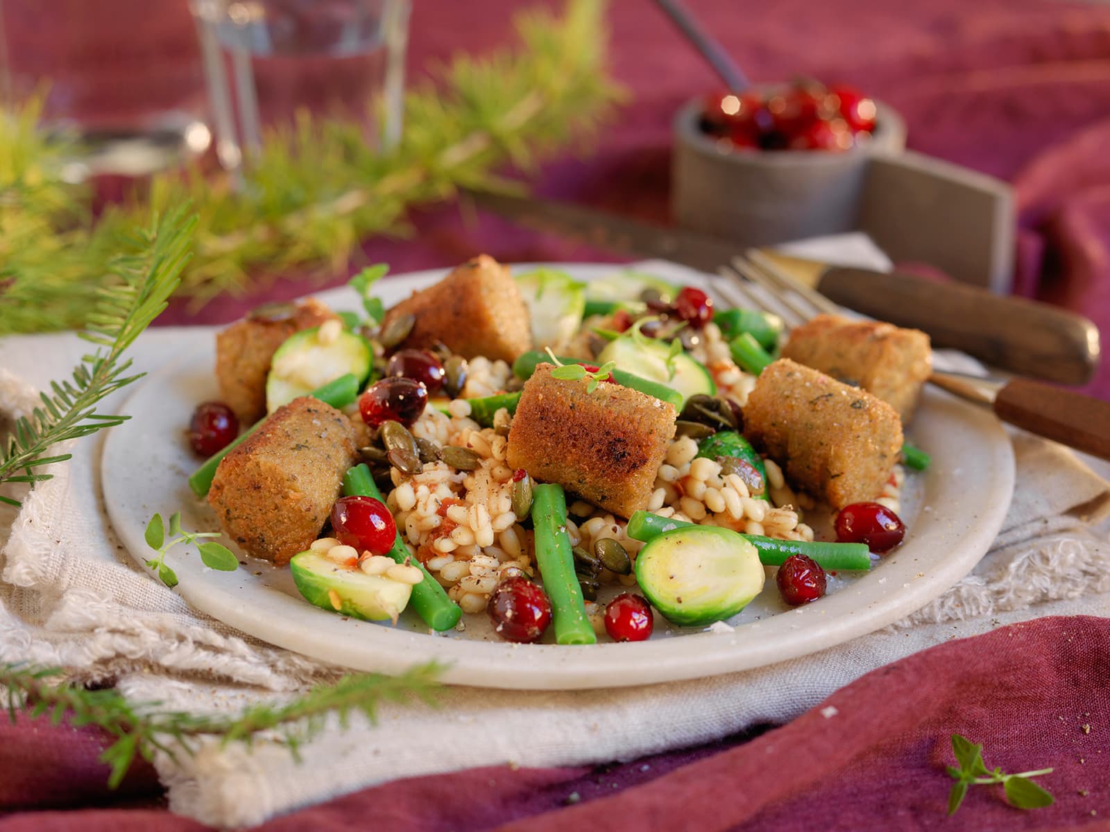 Falafel med julens grønnsaker