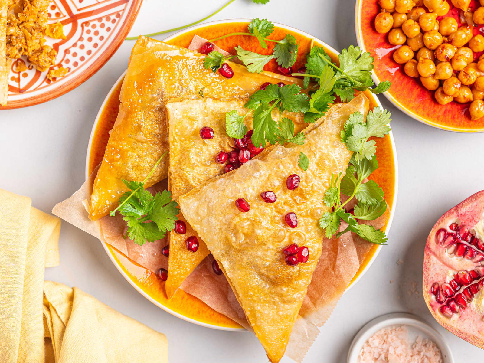 Vegetarisk samosa med kikerter