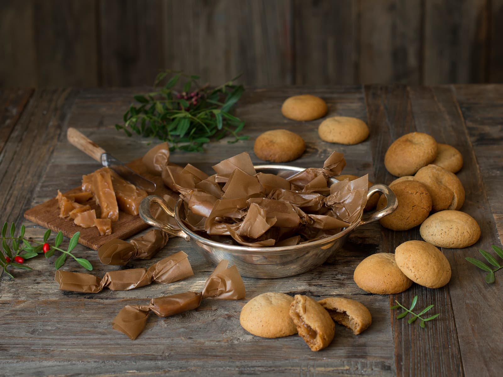 Pepperkaker fylt med karamell