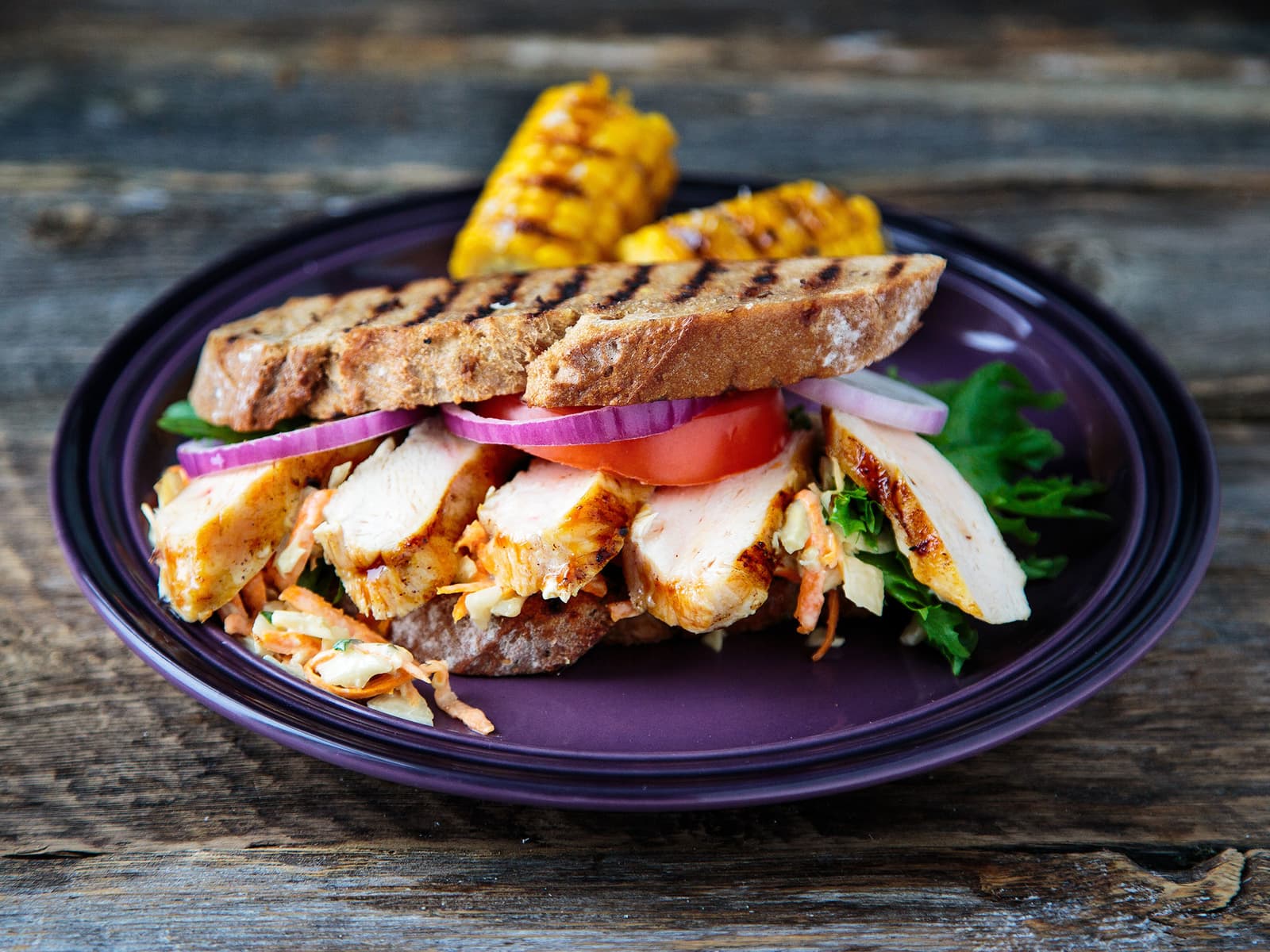 Kyllingsandwich med coleslaw